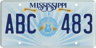MS license plate ABC483
