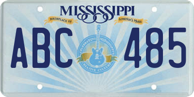 MS license plate ABC485