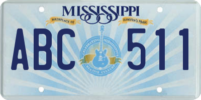 MS license plate ABC511