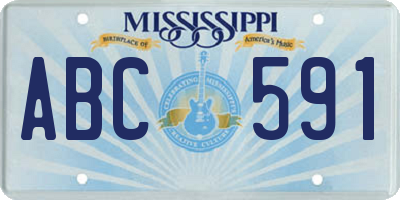 MS license plate ABC591