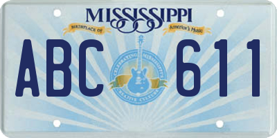 MS license plate ABC611