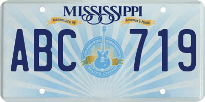 MS license plate ABC719
