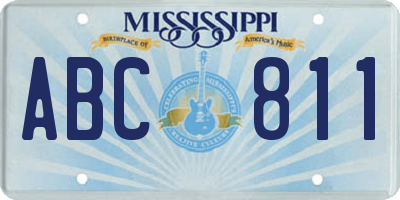 MS license plate ABC811