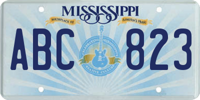 MS license plate ABC823