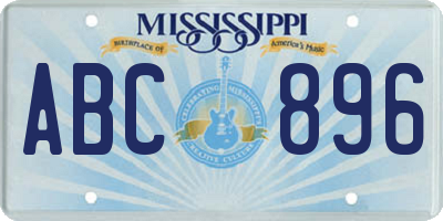 MS license plate ABC896