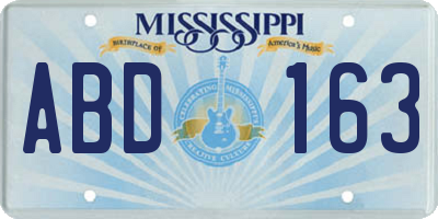 MS license plate ABD163