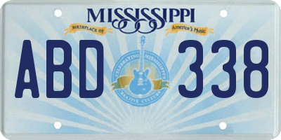 MS license plate ABD338