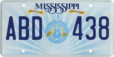 MS license plate ABD438