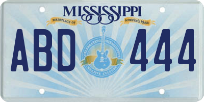 MS license plate ABD444