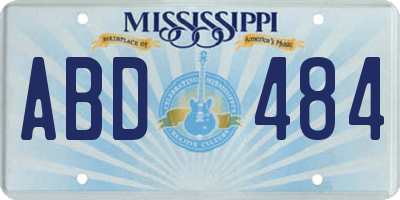 MS license plate ABD484