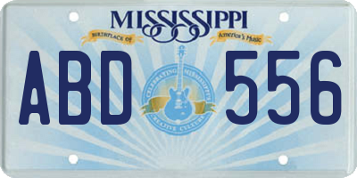 MS license plate ABD556