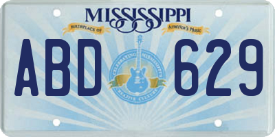 MS license plate ABD629
