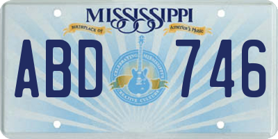 MS license plate ABD746