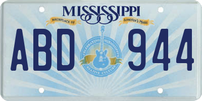 MS license plate ABD944