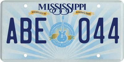 MS license plate ABE044