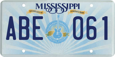 MS license plate ABE061