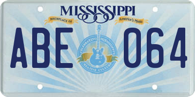 MS license plate ABE064