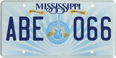 MS license plate ABE066