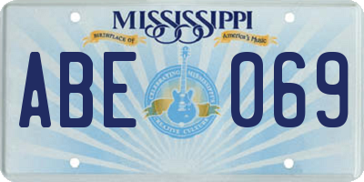 MS license plate ABE069