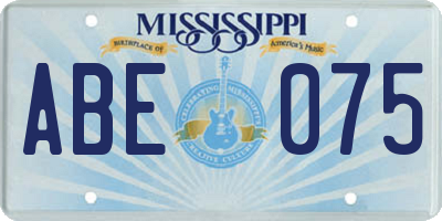 MS license plate ABE075