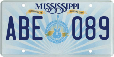 MS license plate ABE089