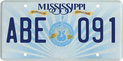 MS license plate ABE091