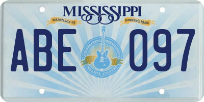 MS license plate ABE097