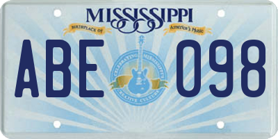 MS license plate ABE098