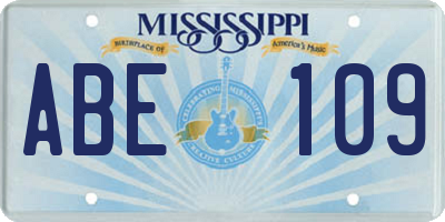 MS license plate ABE109