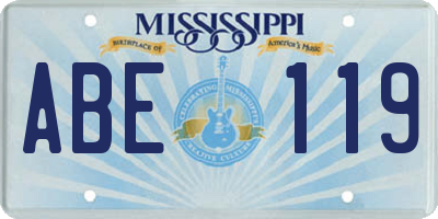 MS license plate ABE119