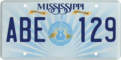MS license plate ABE129