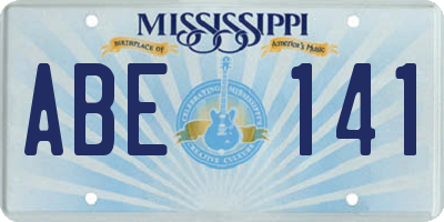 MS license plate ABE141