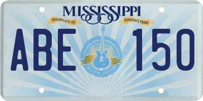MS license plate ABE150