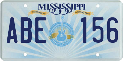 MS license plate ABE156