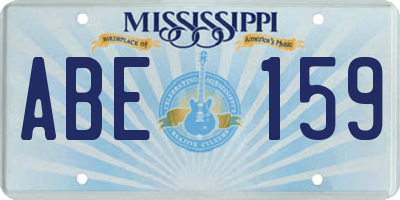 MS license plate ABE159