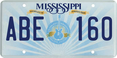 MS license plate ABE160