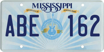MS license plate ABE162