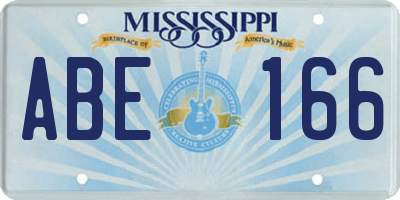 MS license plate ABE166