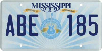 MS license plate ABE185