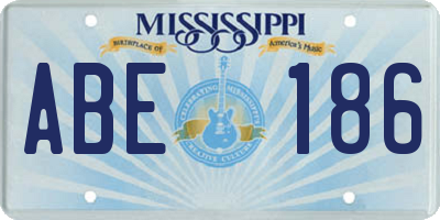 MS license plate ABE186