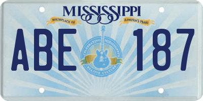 MS license plate ABE187