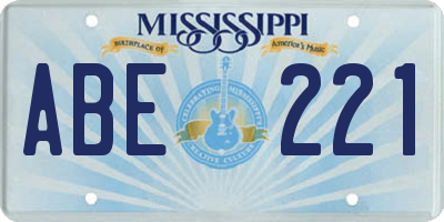 MS license plate ABE221