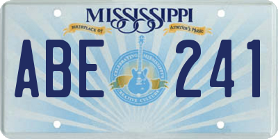 MS license plate ABE241