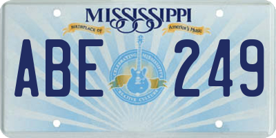 MS license plate ABE249