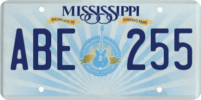 MS license plate ABE255