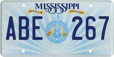 MS license plate ABE267