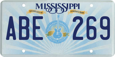 MS license plate ABE269