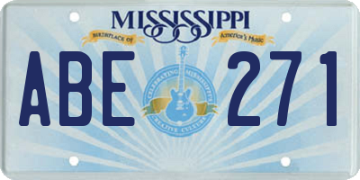 MS license plate ABE271