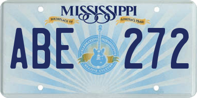 MS license plate ABE272