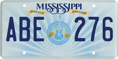 MS license plate ABE276